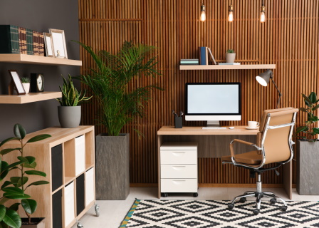 Contemporary Home Office Interior Scene