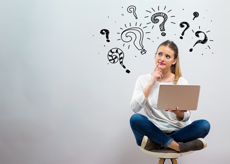 woman sitting in desk chair