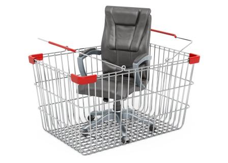office chair in shopping basket