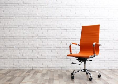 modern orange office chair