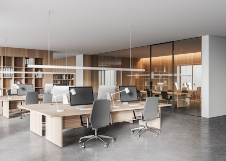 modern white and airy office space