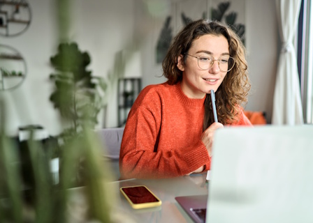 woman working remote
