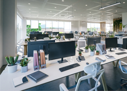 modern office work environment