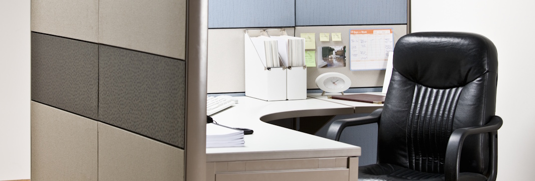 office chair in cubicle