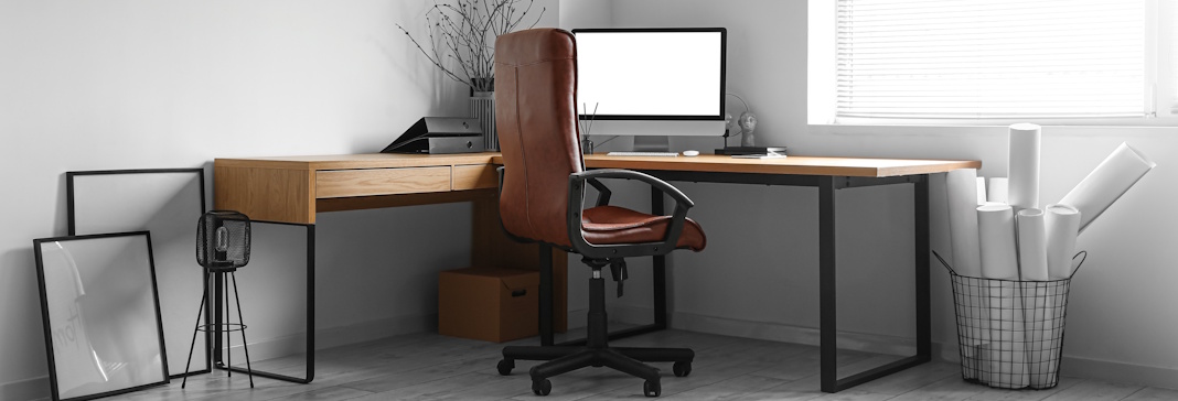 modern corner office desk