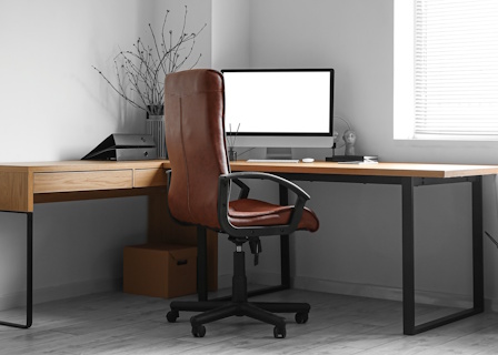 modern corner office desk