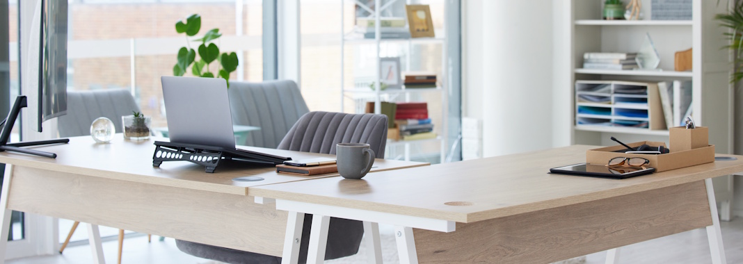 office desk in modern work space
